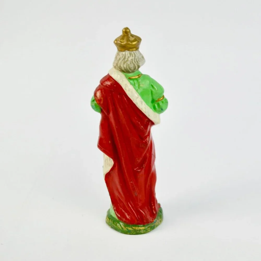 Vintage Hand-Painted Wise Man Figurine For Nativity Scene 6